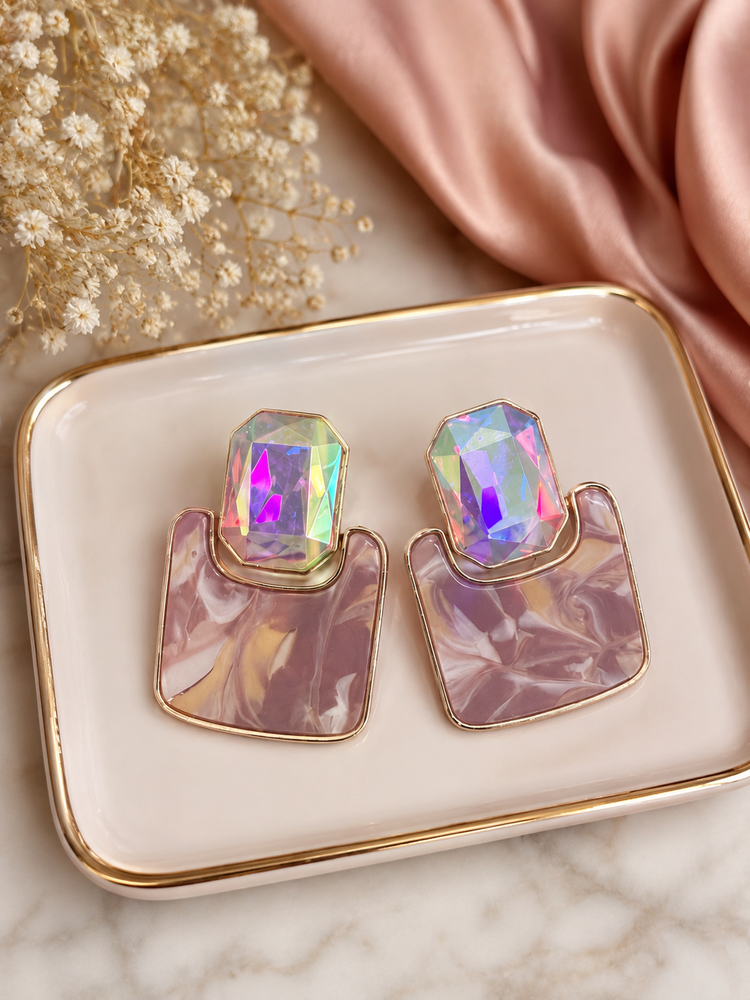 Vintage Blush Earrings Alc