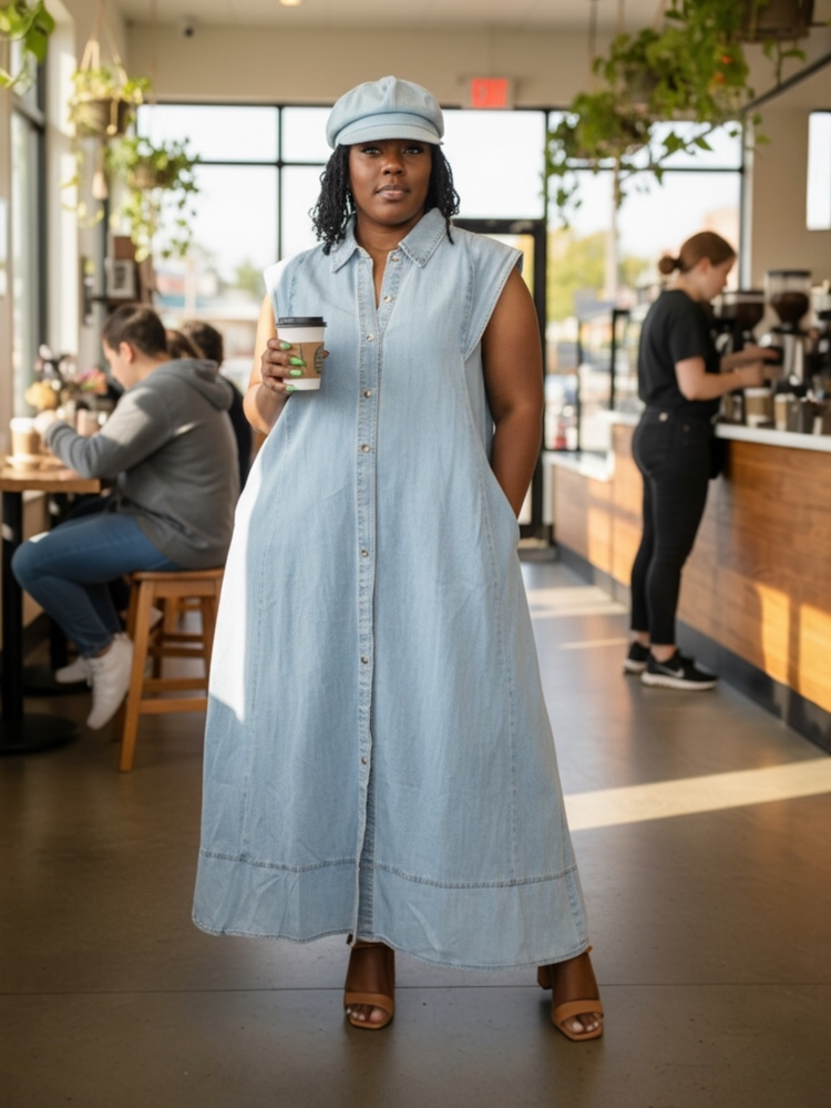 Our Denim Maxi Dress