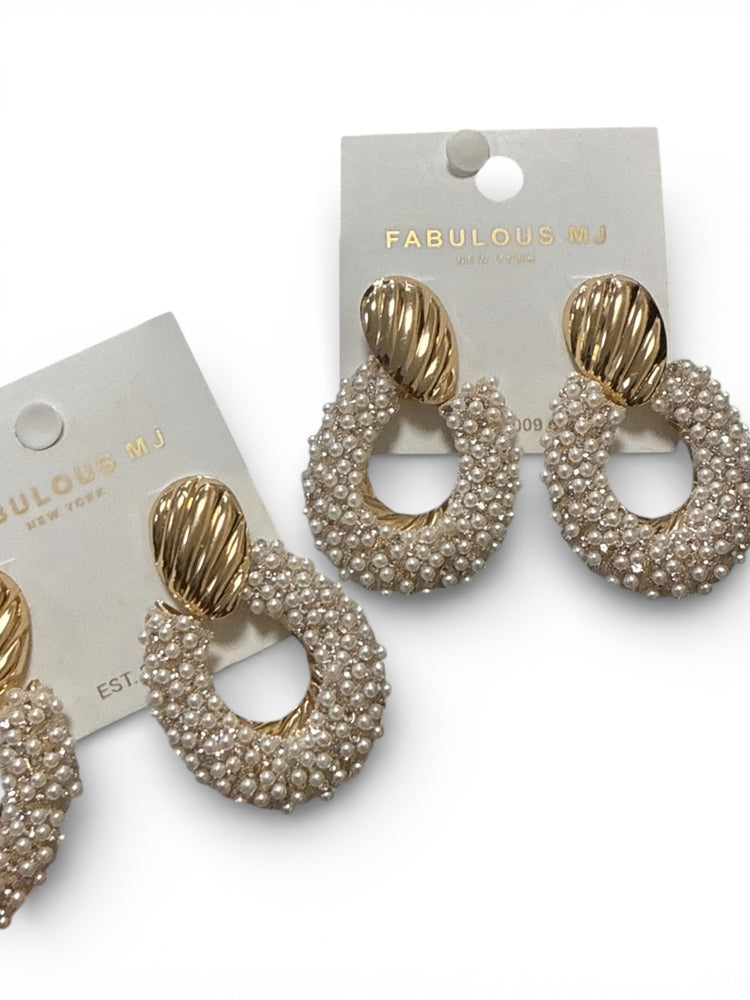 Oval Crystal Earrings Alc