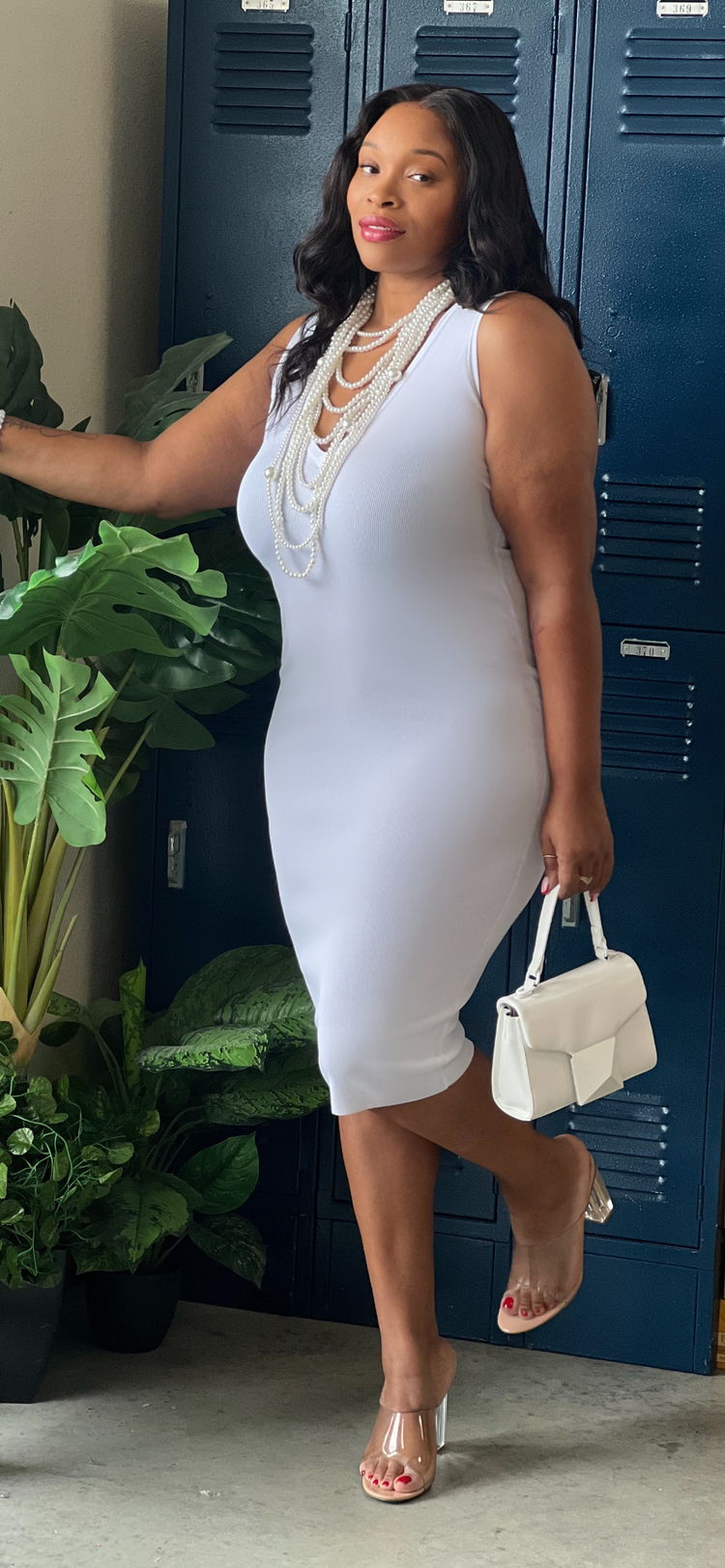 White Basic Dress