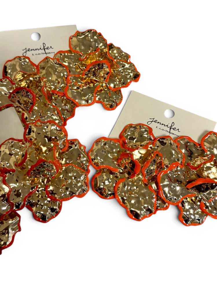 Orange Petal Paradise Earrings Alc