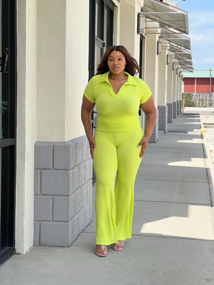 Our Ribbed Set Plus (Lime)