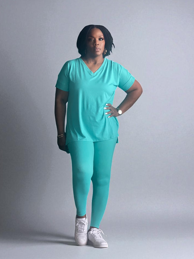 Spring Comfy Set-Turquoise