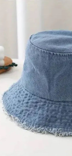 Distressed Denim Bucket Hat (3 colors)