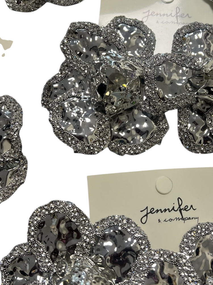 Large Elegant Flower Earrings (3 colors)