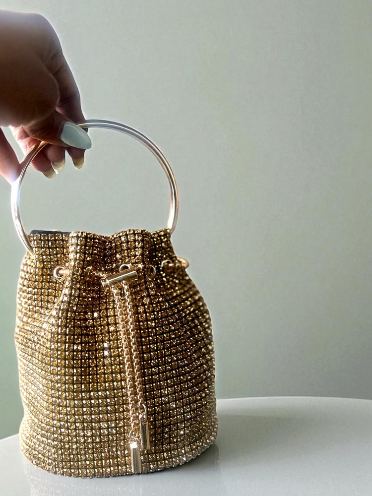 Simply Love Formal Gold Rhinestone Handbag