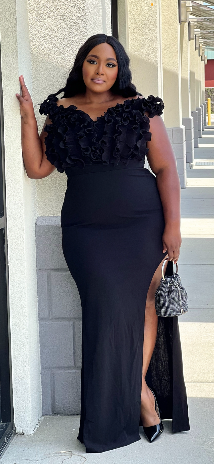 Ruffles On Me Gown Plus