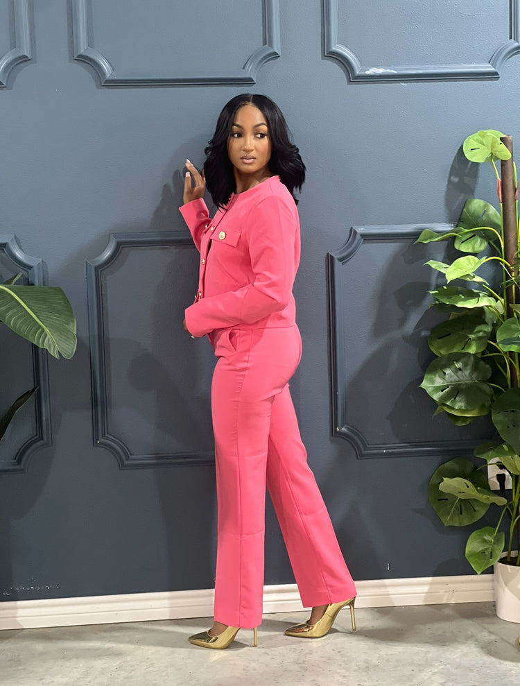 On Board Suit Set-Pink