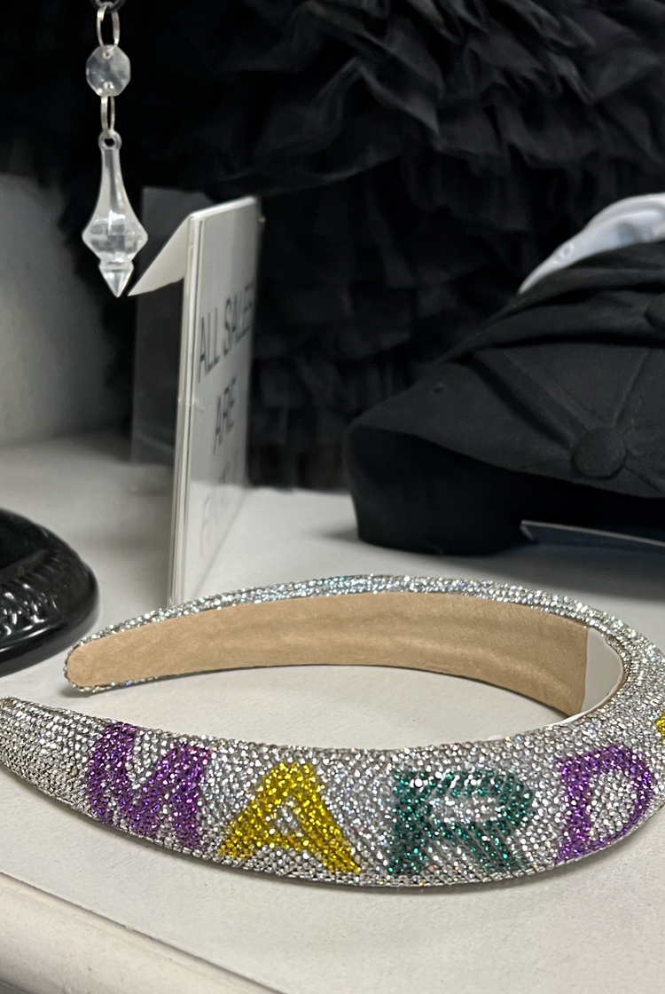 Silver Mardi Gras Headband