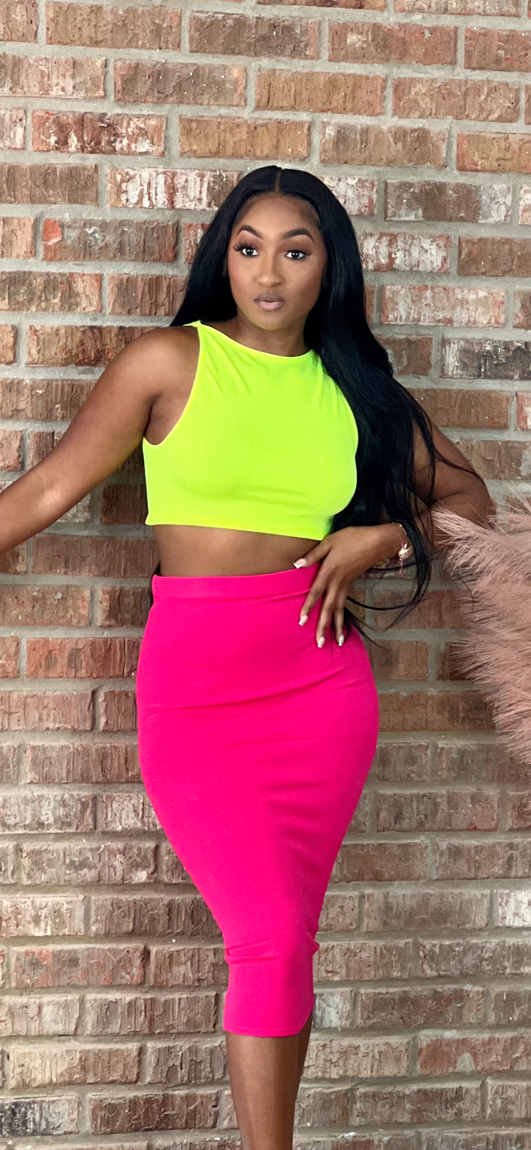 Sassy Crop Top Neon