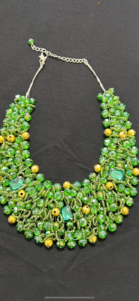 Green Bib Necklace