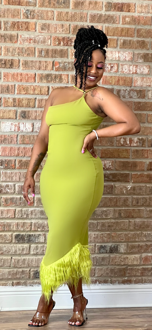 A Friday Night Dress-Green (Online only)