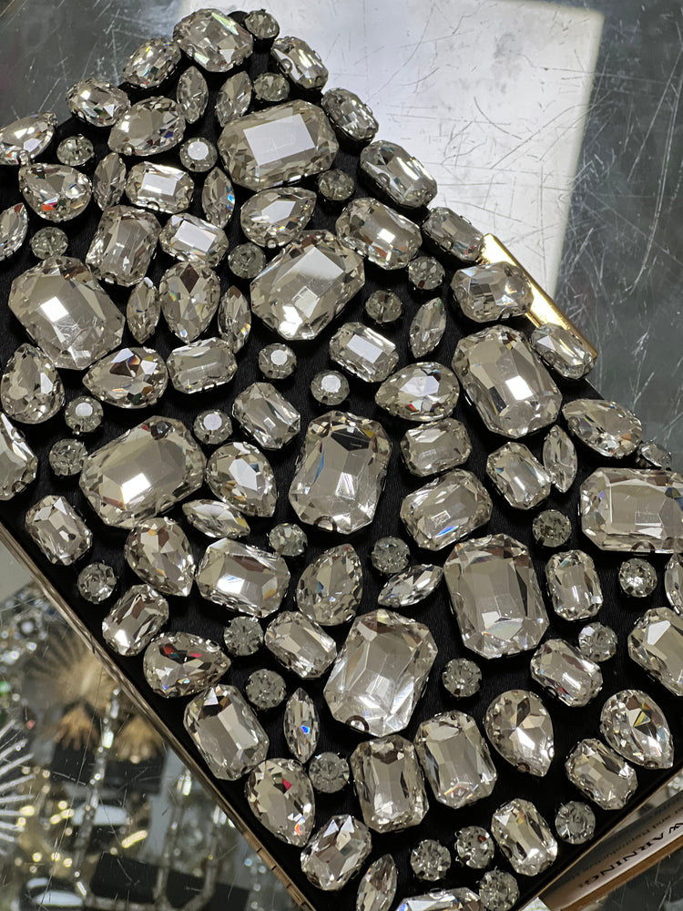 Elegant Clear Stone Clutch