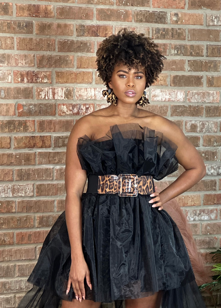 Stretched Back Leopard belt