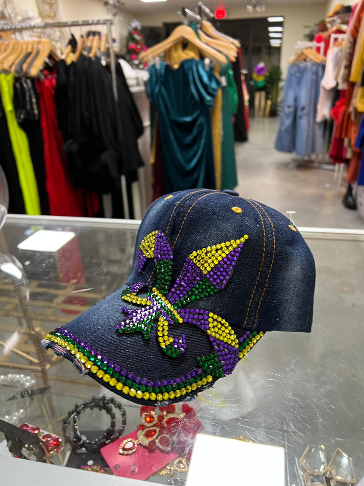 Mardi Gras Cap-Denim