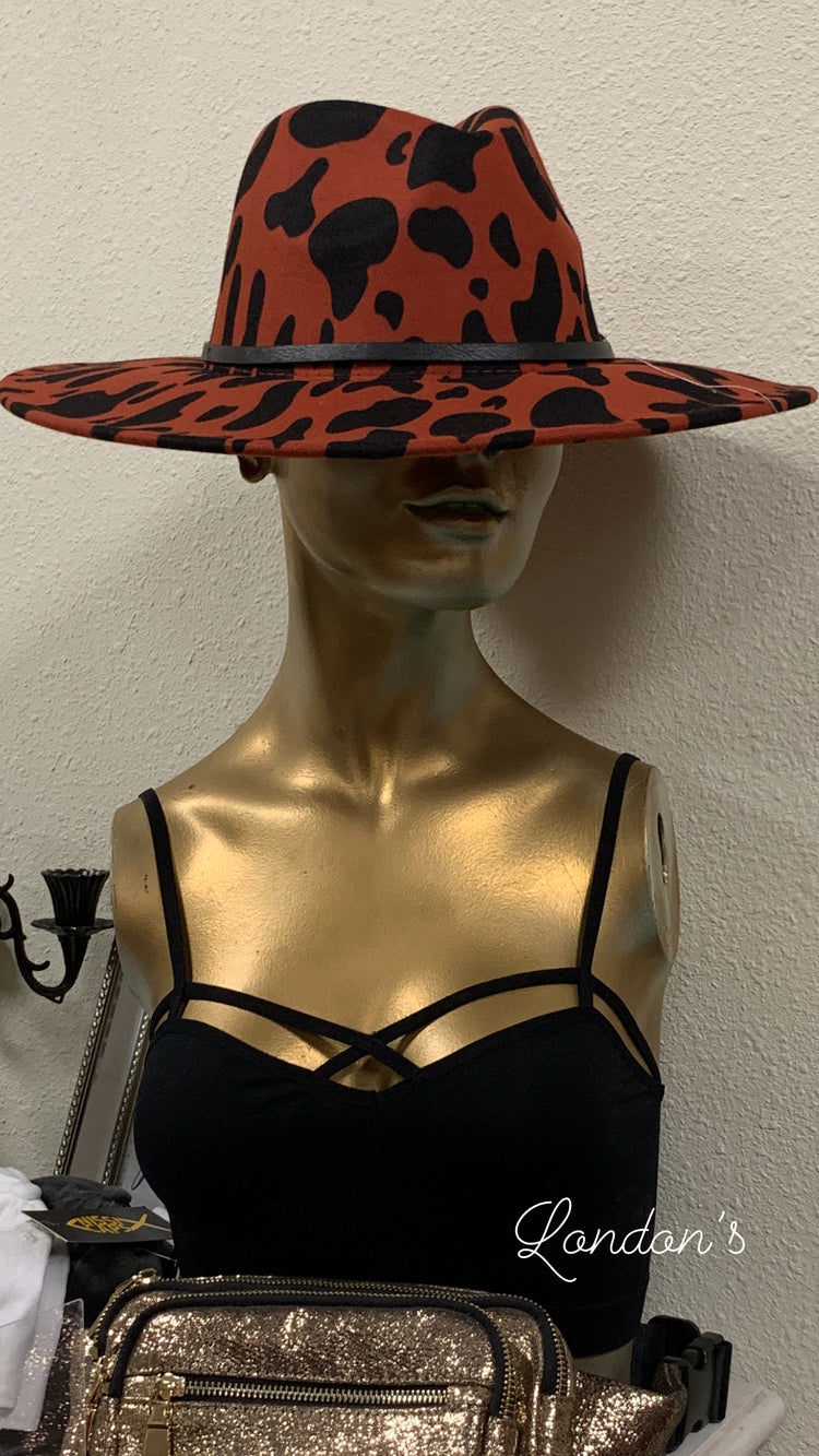 Cowhide Wide Brim Fedora ( 3 colors)