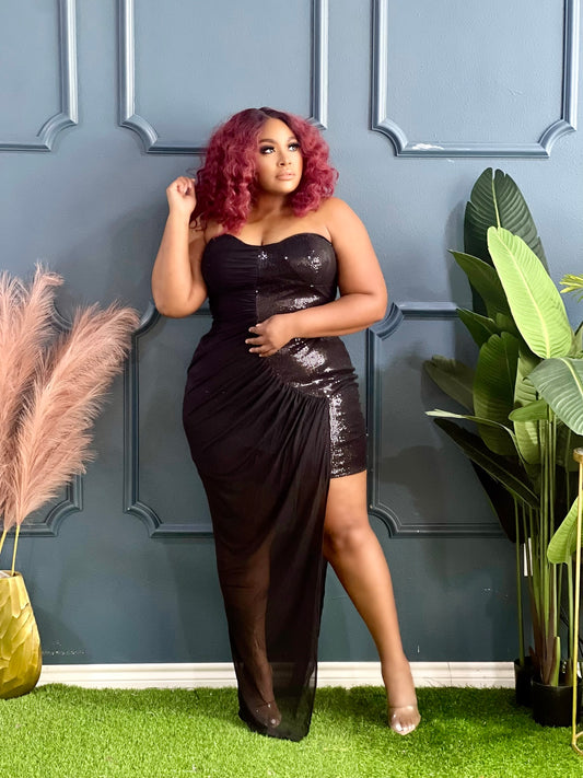 Star Dress Plus-Black