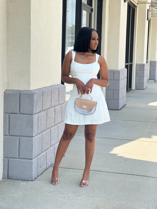 Swing Mini Dress (Off White)
