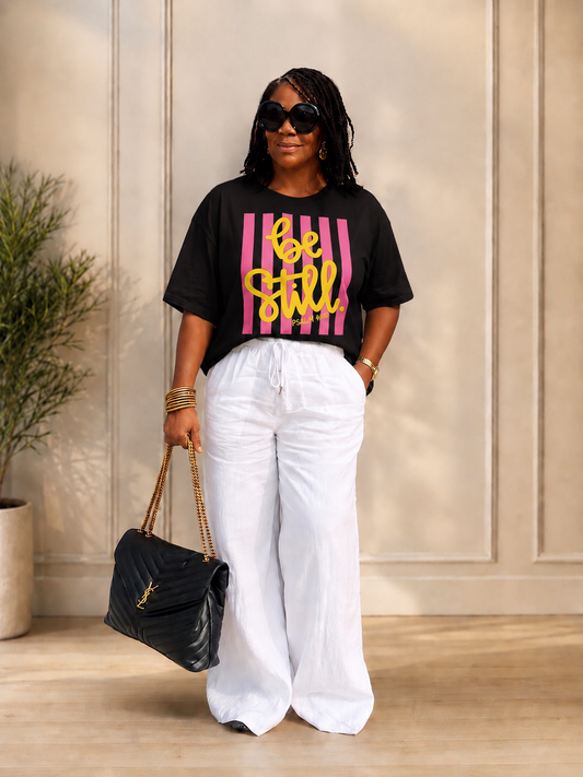 Be Still Tee Shirt Reg/Plus-Black