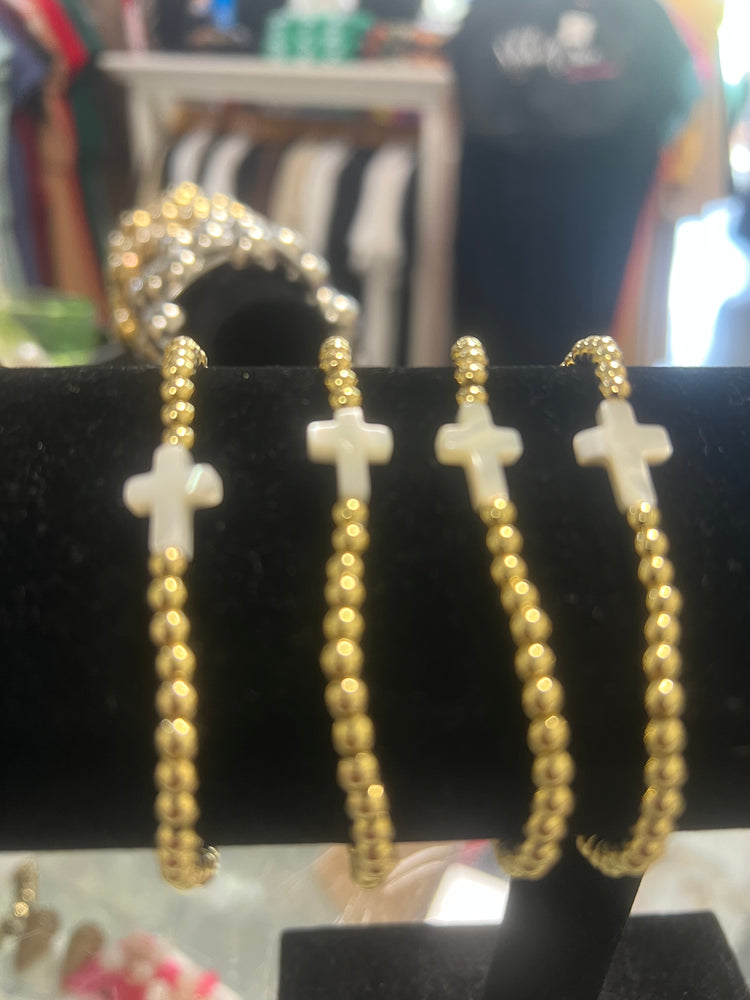 Beaded Cross Bracelet Alc