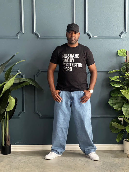 Father’s Day Collection Tee Shirt Reg/Plus-Husband Daddy Protector Hero