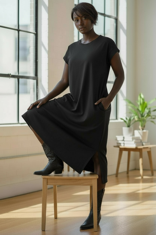 Les Comfy Dress Plus-Black