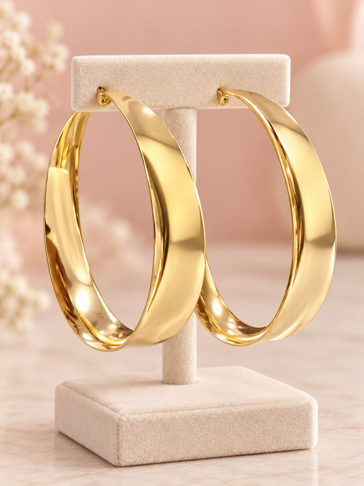 Golden Hoop Earrings