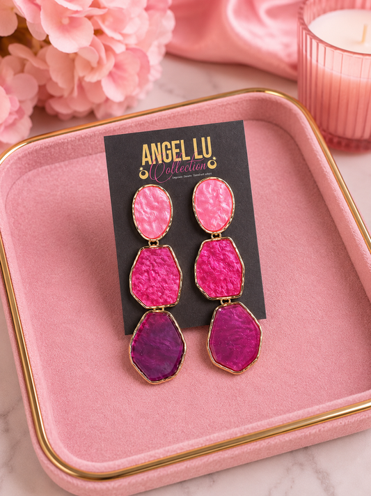 Pretty In Pink Drop Earrings Alc