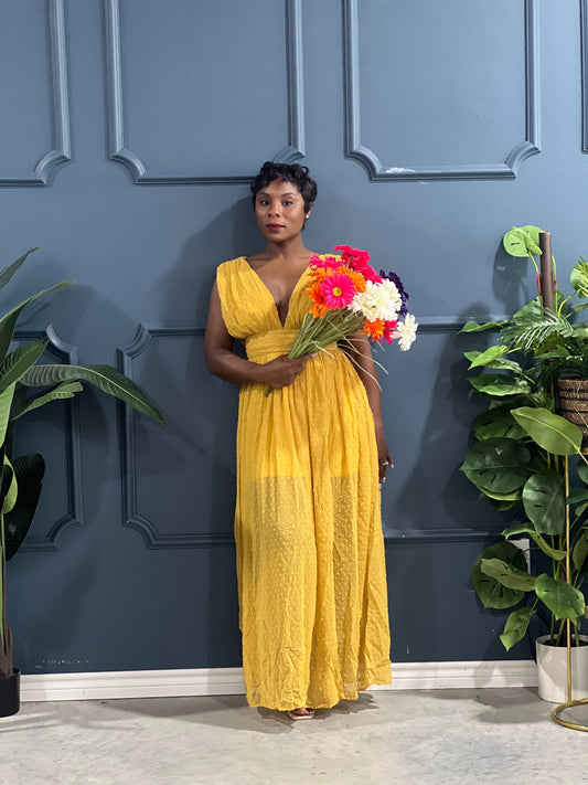Mia Dress-Mustard