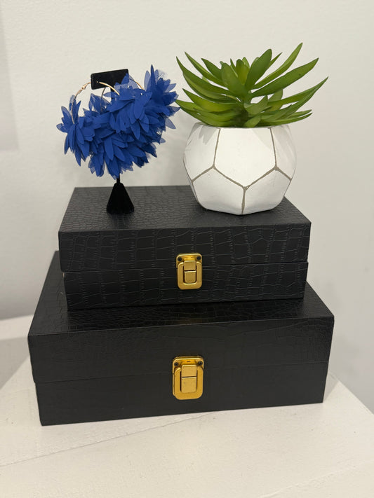 Blue Petal Hoop Earrings Alc