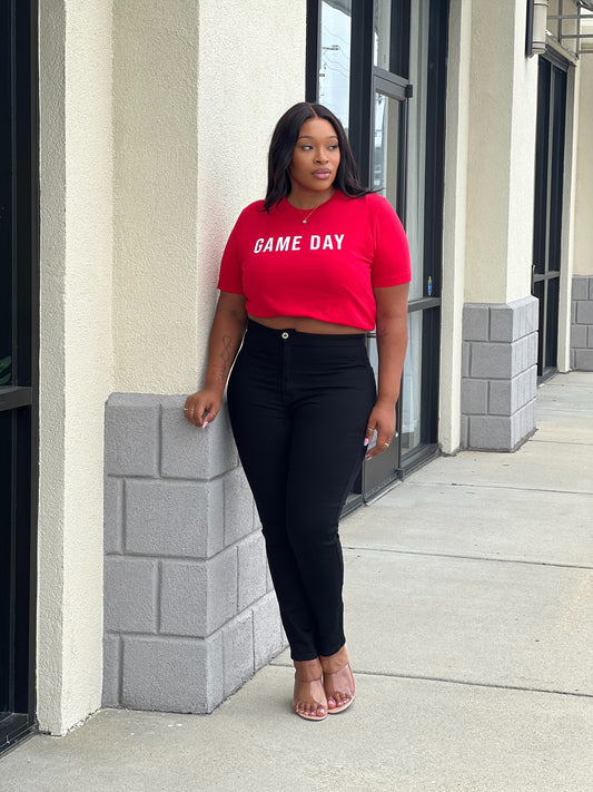 Red White Game Day Tee Shirt
