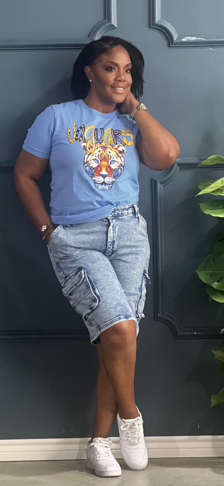 Jaguar Tee Shirt-Columbia Blue