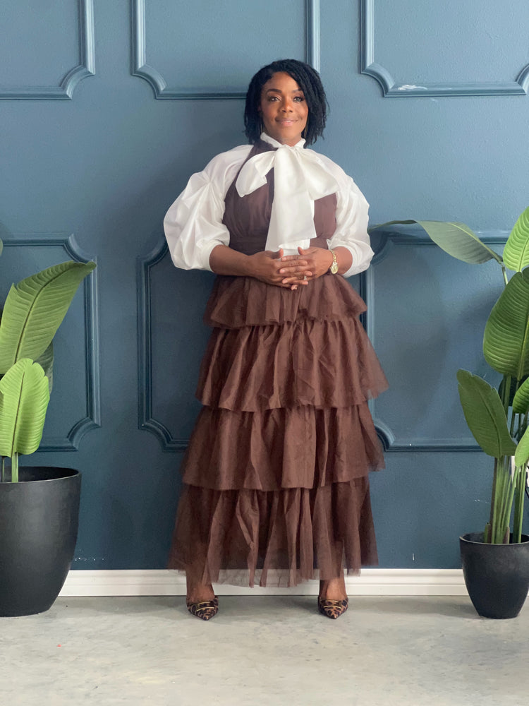 Tiered Maxi Dress (Chocolate)