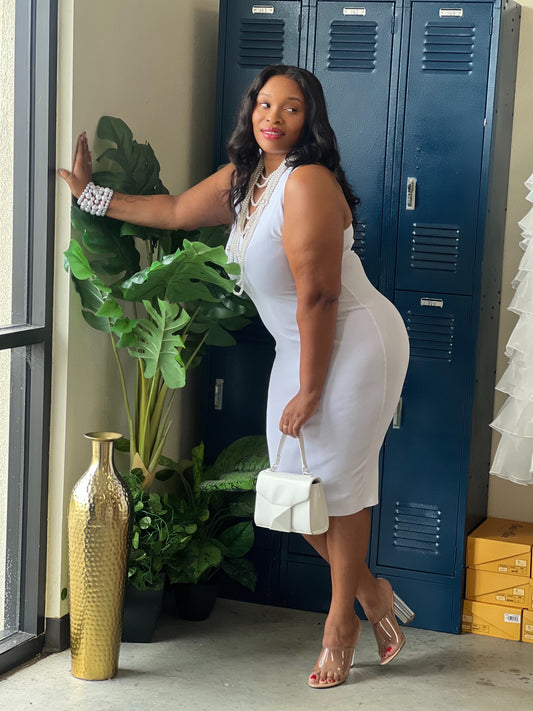 White Basic Dress