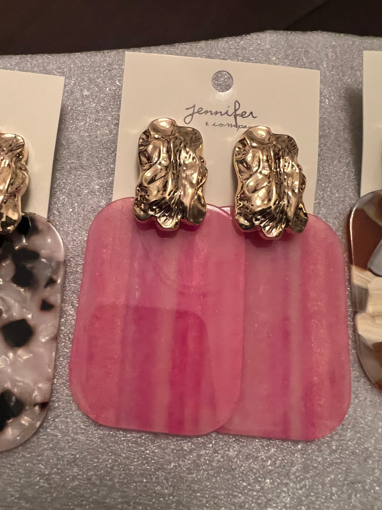 New Big Tortoise (Pierced) Earrings (5 new colors)