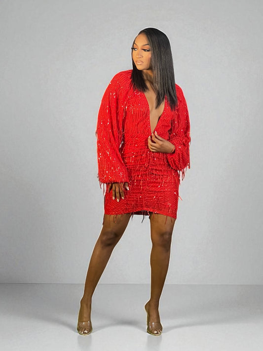 Simply Love Valentine Collection Red Drip Dress
