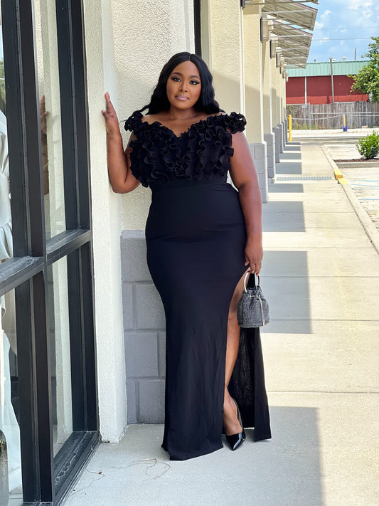Ruffles On Me Gown Plus