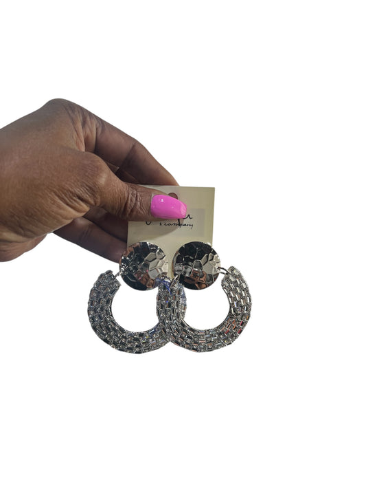 Flat & Fancy Earrings-Silver