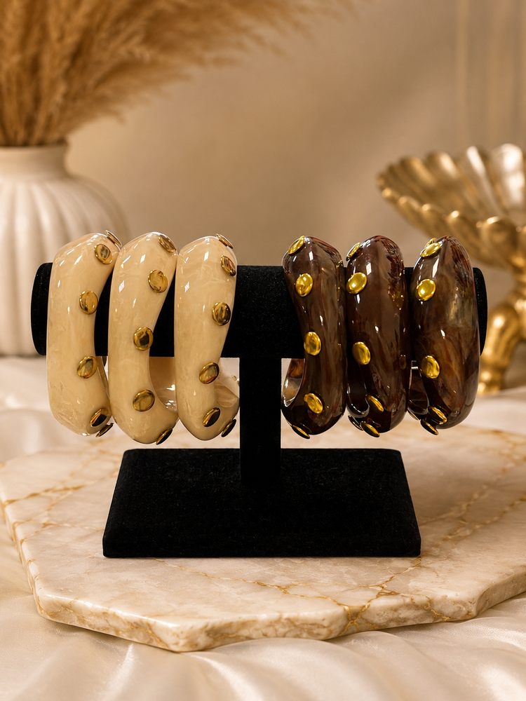 Studded Bangle Bracelet (2 colors)