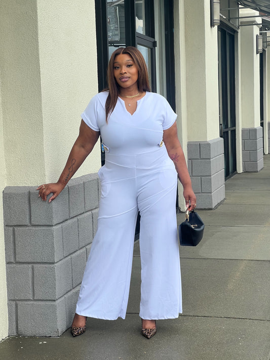 Lola Jumpsuit Plus (White)