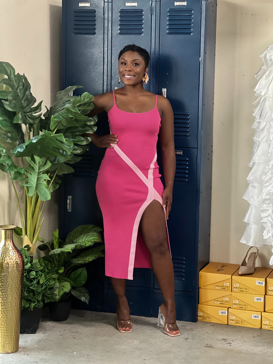 The Tone Dress-Pink