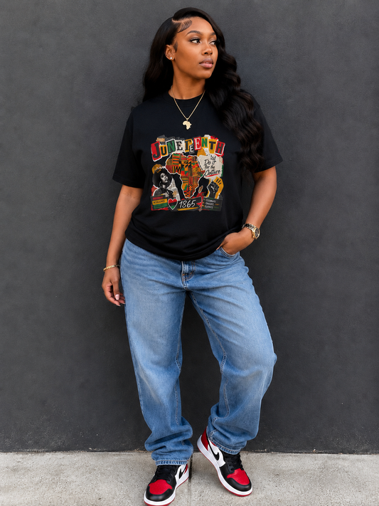 Freedom & Fri Juneteenth Tee Shirt Alc