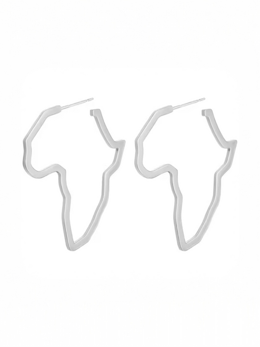 African Earrings Silver