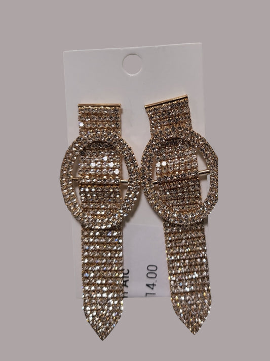 Gold Watch Imitations Earrings Alc
