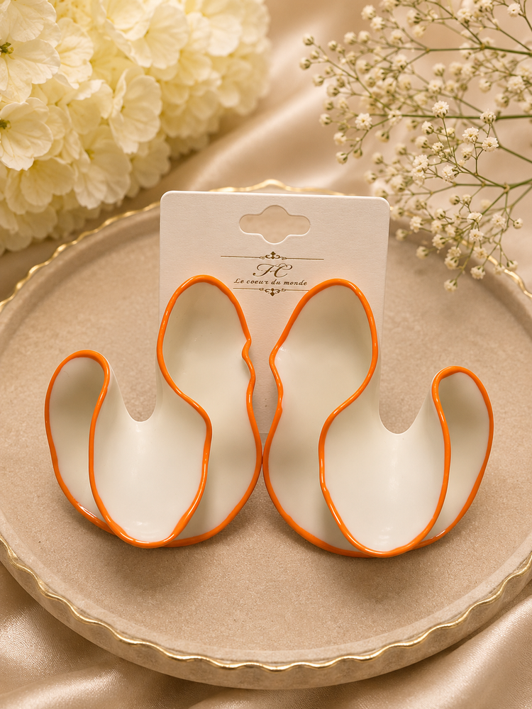 Orange Clay Earrings