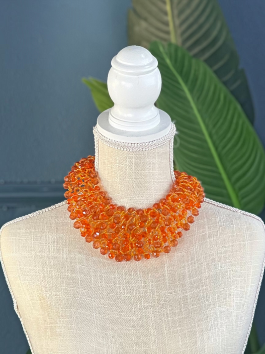 New Orange Bib Necklace