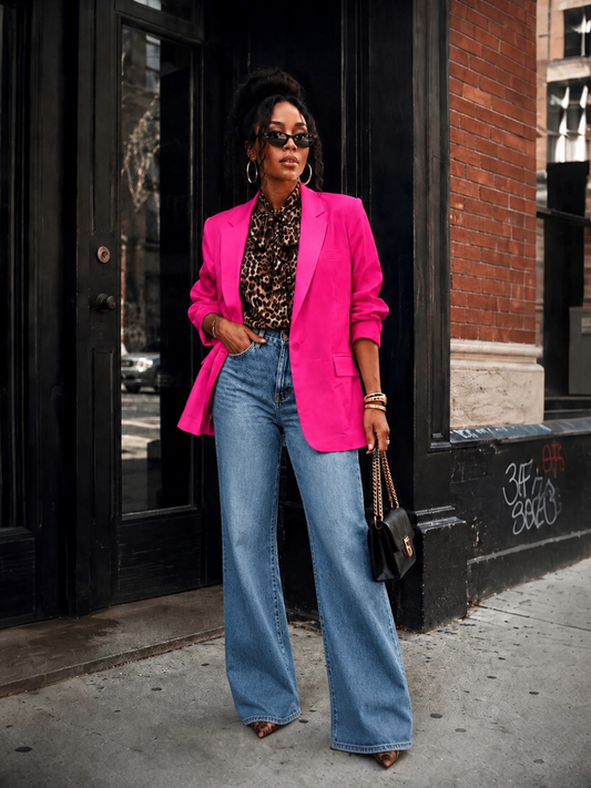 New Open Blazer (Pink)