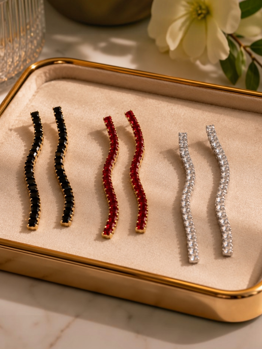 Elegant Stone Strip Earrings (4 colors)