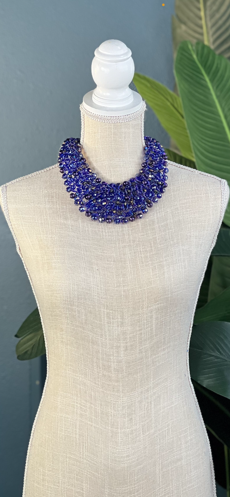 New Blue Bib Necklace