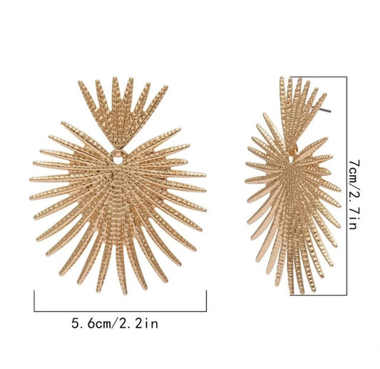 Spiked Gold Earrings
